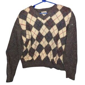 XL-Reg O JSS9 L. L. Bean Shetland 100% Wool Vintage Festive Holiday Sweater